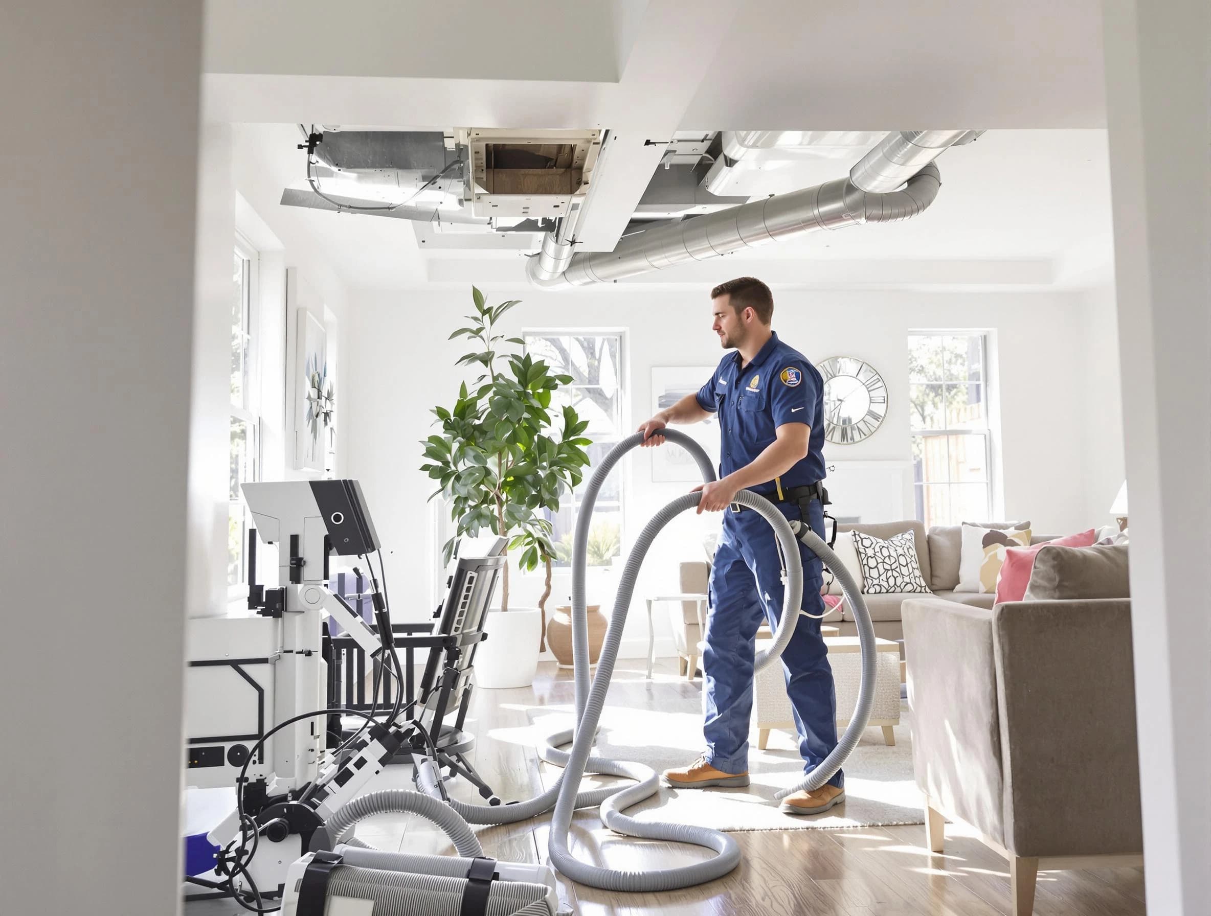 Cave Creek Air Duct Cleaning technician performing thorough AC duct cleaning for enhanced cooling efficiency in Cave Creek