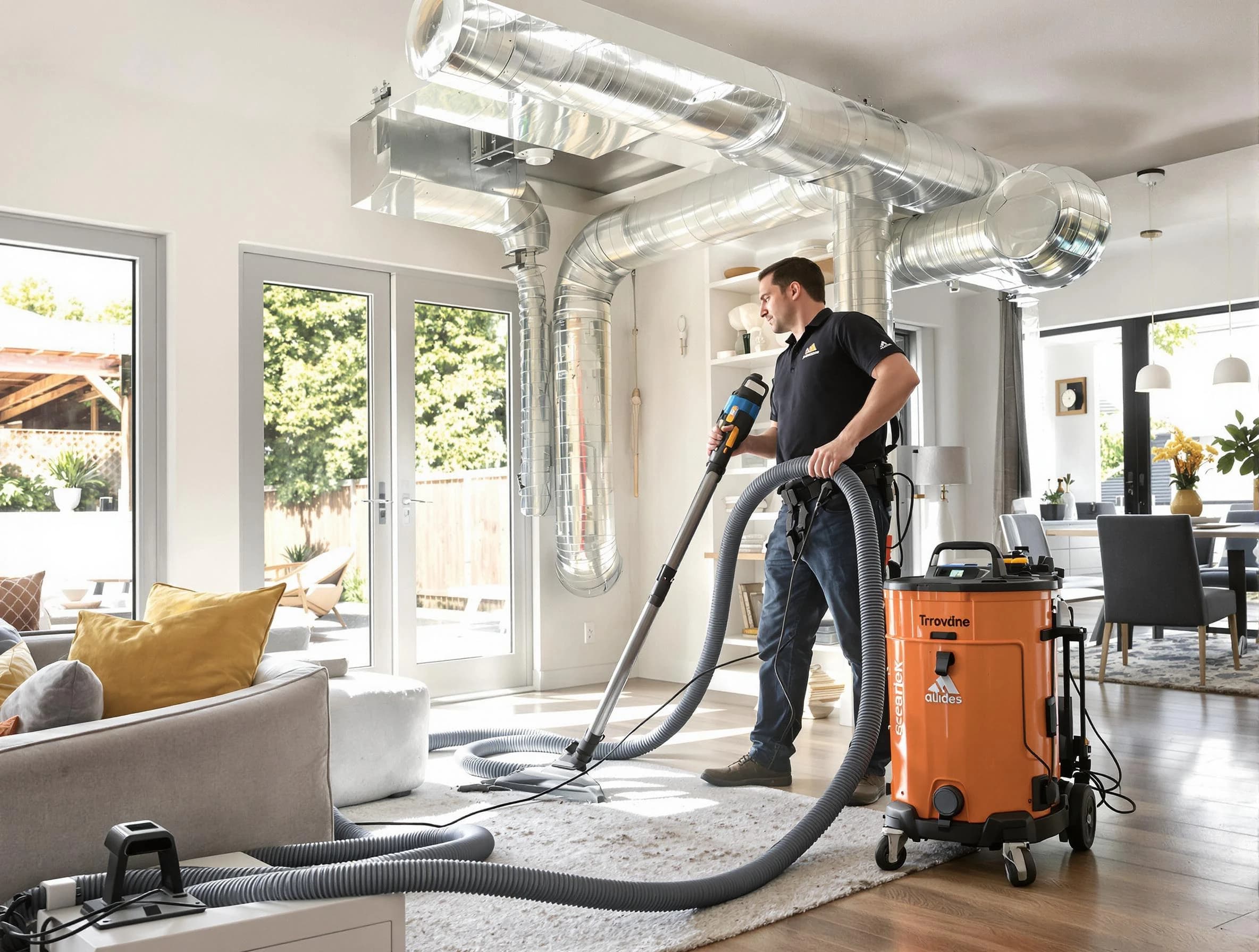 Cave Creek Air Duct Cleaning specialist performing thorough residential duct cleaning using advanced equipment in Cave Creek