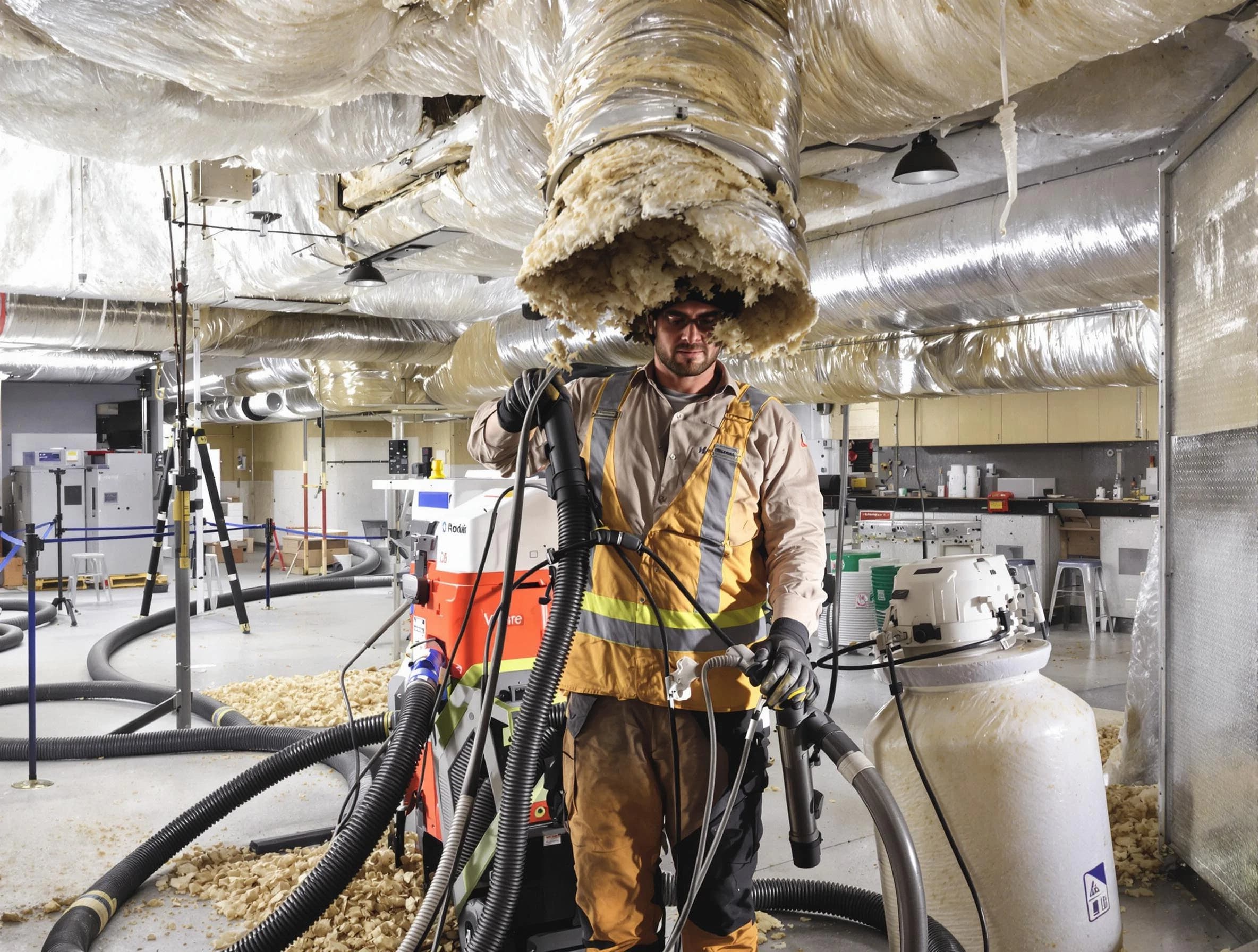 Professional vacuum insulation removal by Cave Creek Air Duct Cleaning expert in Cave Creek
