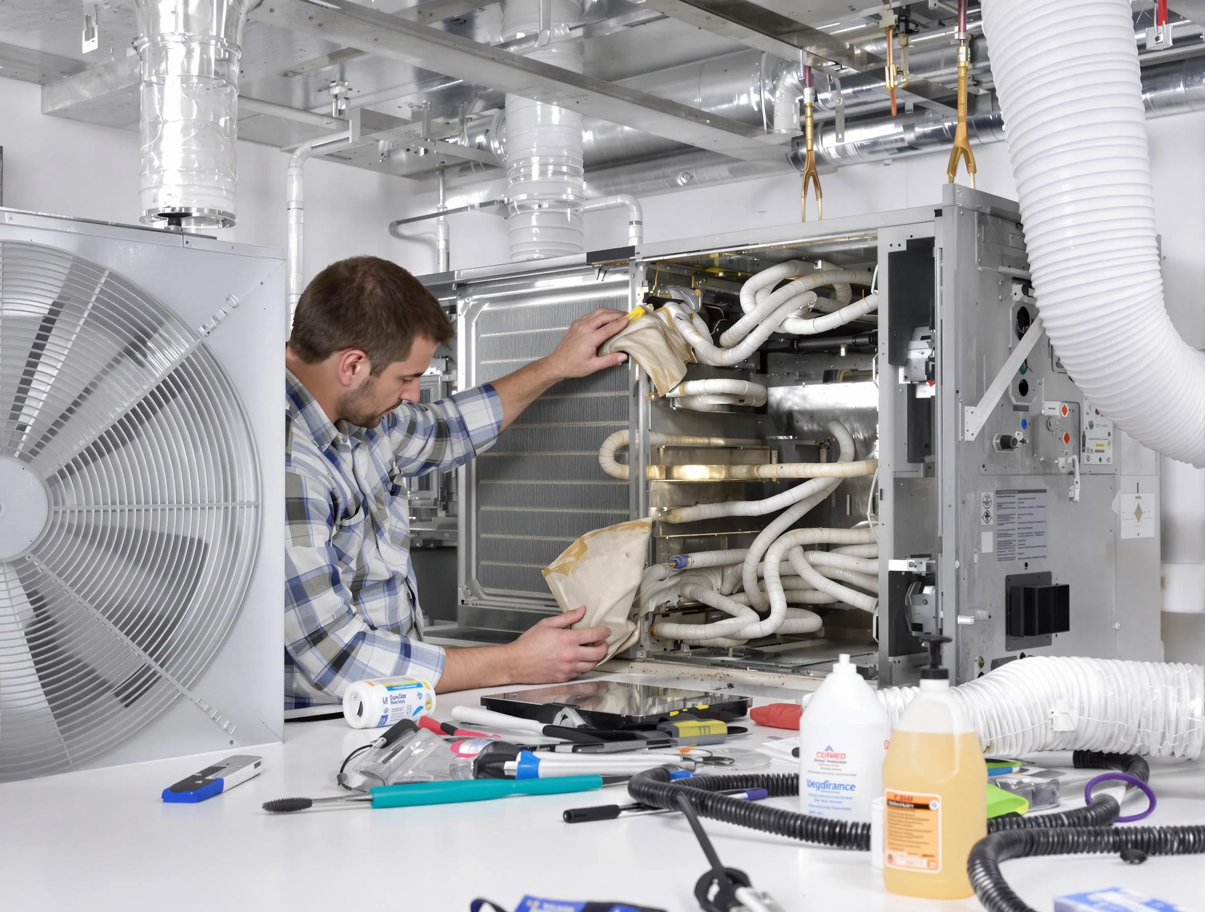 Cave Creek Air Duct Cleaning specialist performing precision AC coil cleaning in Cave Creek