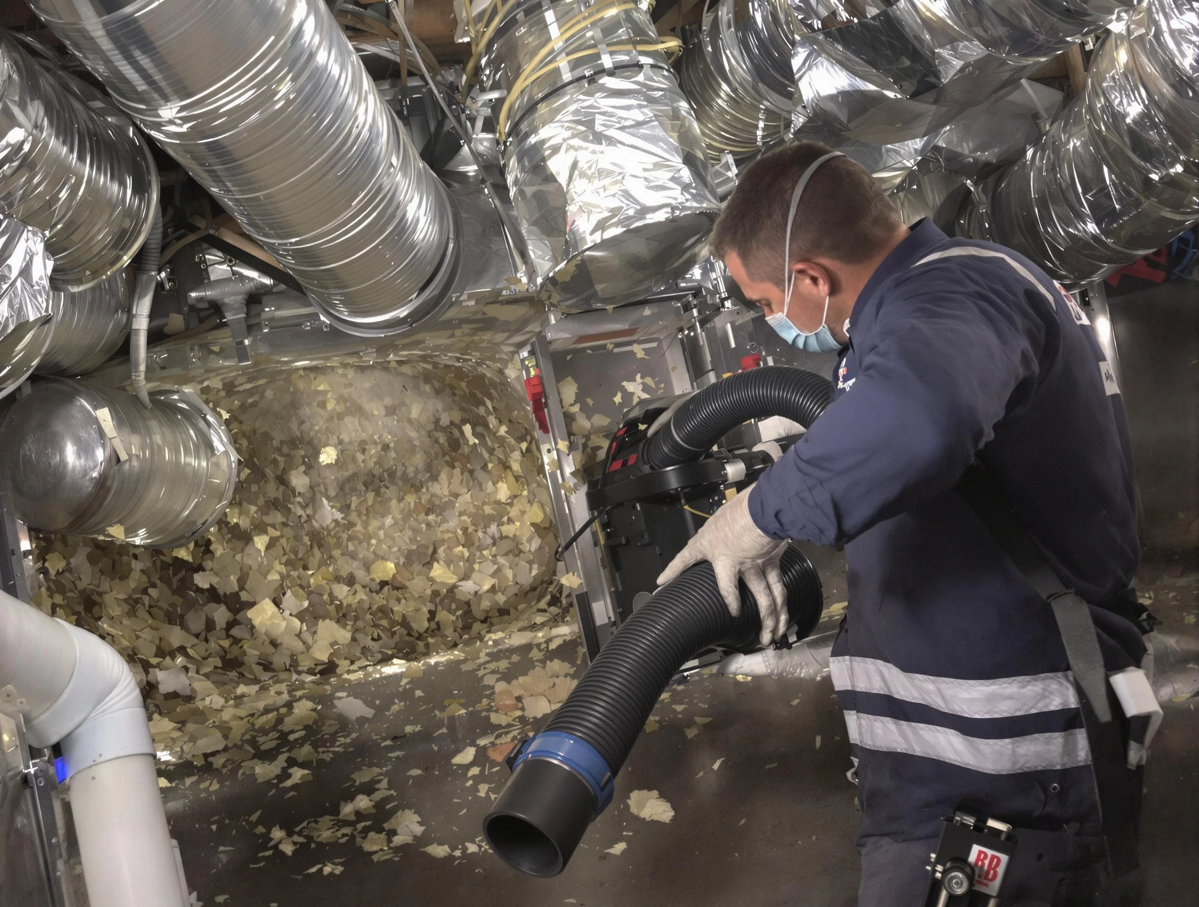 Cave Creek Air Duct Cleaning specialist operating negative pressure cleaning equipment for thorough duct maintenance in Cave Creek